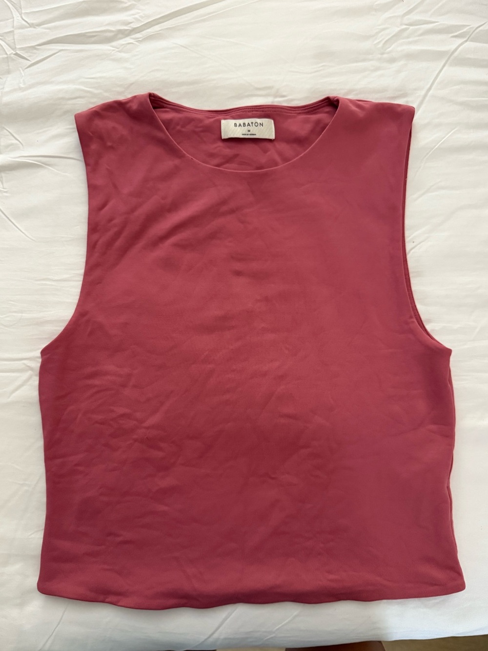 Aritzia Babaton Contour Muscle Tank Dusty Pink Size Medium